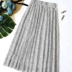 Dalmatian print flared midi skirt